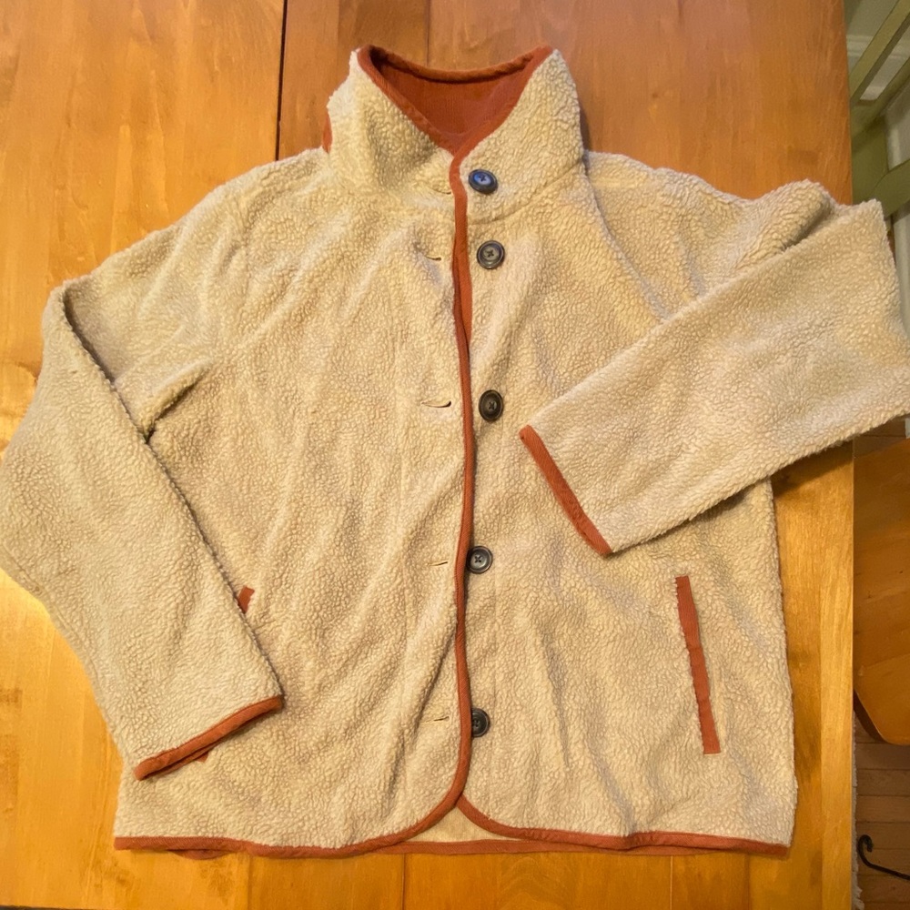 Mollusk Surf Shop Orcas Fleece Jacket Sand Women Medium